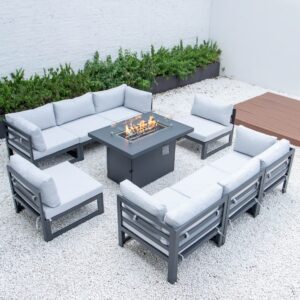8 seater Aluminium Sofa Set with Firepit table